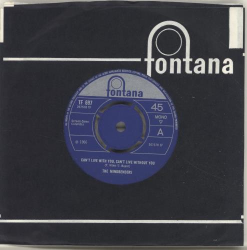 The Mindbenders Can't Live With You, Can't Live Without You - 4pr 7" vinyl single (7 inch record / 45) UK MDB07CA695989