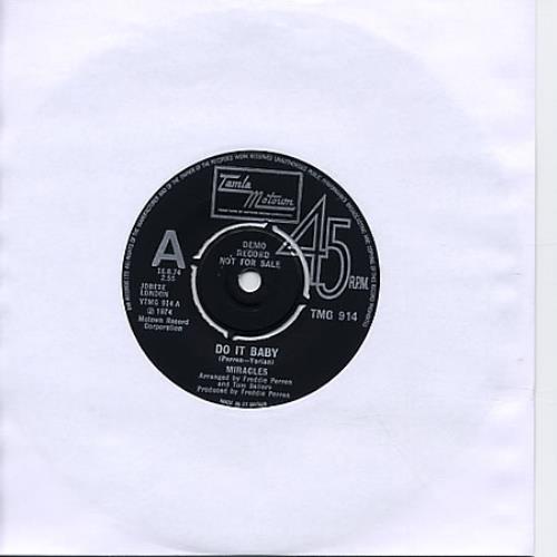 The Miracles Do It Baby 7" vinyl single (7 inch record / 45) UK T\M07DO345905