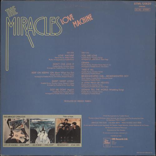 The Miracles Love Machine vinyl LP album (LP record) UK T\MLPLO728827