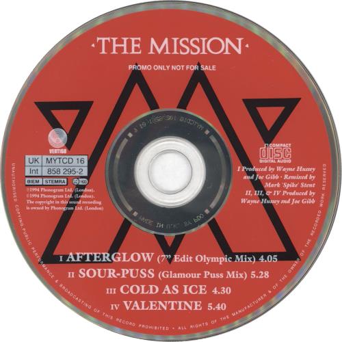 The Mission Afterglow CD single (CD5 / 5") UK MISC5AF27244
