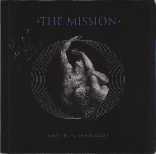 The Mission Another Fall From Grace - Autographed vinyl LP album (LP record) UK MISLPAN687099
