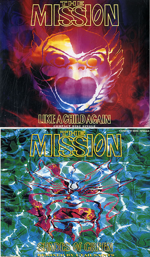 The Mission Never Again + Individual sleeves 3-CD album set (Triple CD) UK MIS3CNE628492