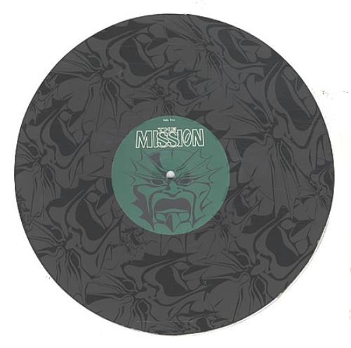 The Mission Shades Of Green - Etched 12" vinyl single (12 inch record / Maxi-single) UK MIS12SH10819