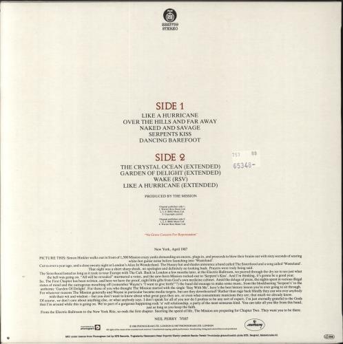 The Mission The First Chapter vinyl LP album (LP record) Yugoslavian MISLPTH792409