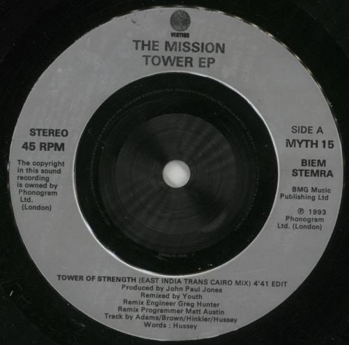 The Mission Tower Of Strength 7" vinyl single (7 inch record / 45) UK MIS07TO699982
