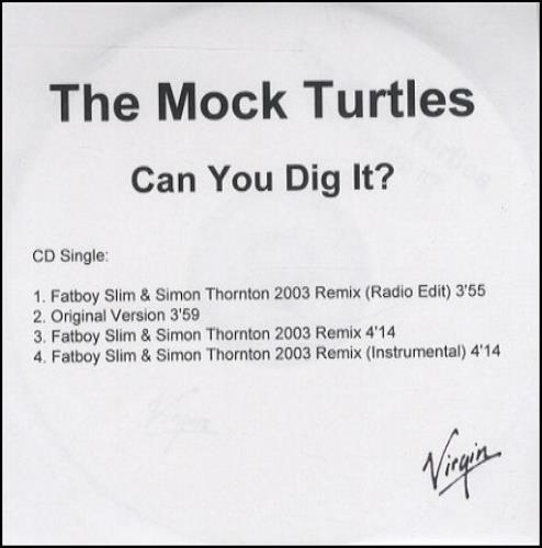 The Mock Turtles Can You Dig It? CD-R acetate UK MOCCRCA236174
