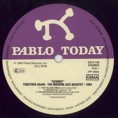 The Modern Jazz Quartet Echoes vinyl LP album (LP record) German MJQLPEC469976