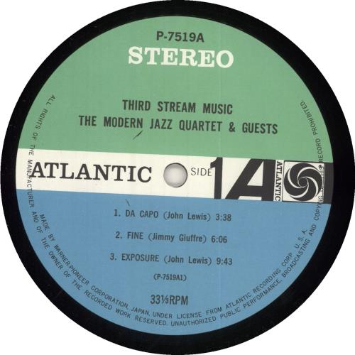 The Modern Jazz Quartet Third Stream Music vinyl LP album (LP record) Japanese MJQLPTH738039