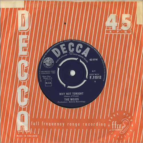 The Mojos Why Not Tonight 7" vinyl single (7 inch record / 45) UK JO907WH458312