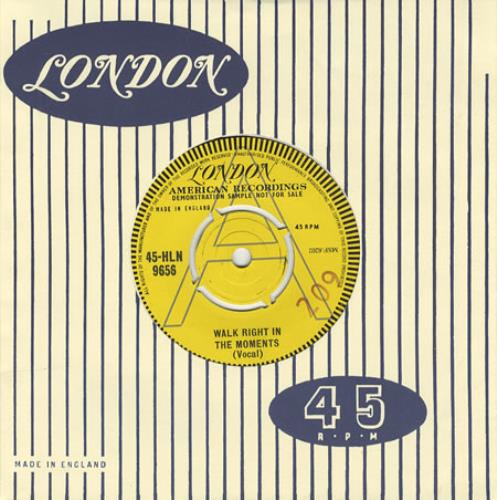 The Moments (60s) Walk Right In 7" vinyl single (7 inch record / 45) UK T4R07WA452135