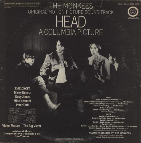 The Monkees Head - Original - Silver Sleeve - VG/EX vinyl LP album (LP record) US MKELPHE754517