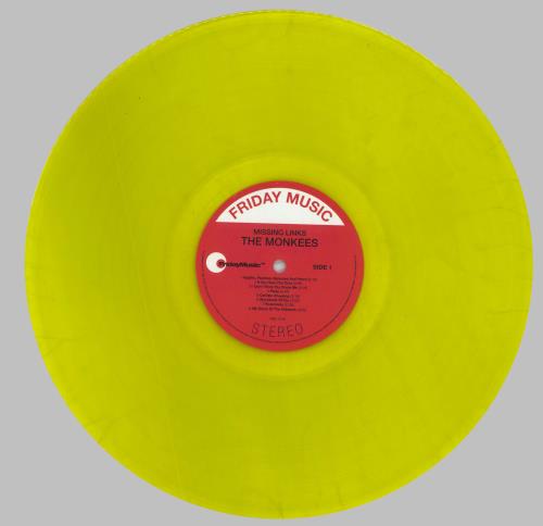 The Monkees Missing Links - RSD - Yellow Vinyl vinyl LP album (LP record) US MKELPMI828455