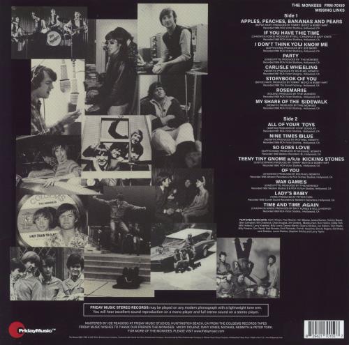 The Monkees Missing Links - RSD - Yellow Vinyl vinyl LP album (LP record) US MKELPMI828455