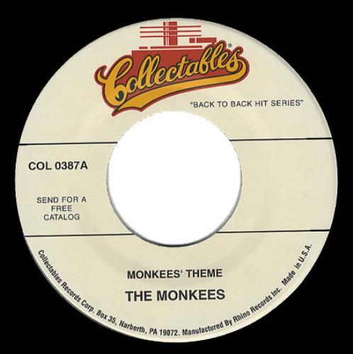 The Monkees Monkees' Theme 7" vinyl single (7 inch record / 45) US MKE07MO381211