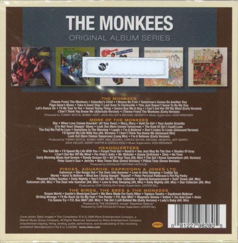 The Monkees Original Album Series - Sealed 5-CD album set UK MKE5COR496987