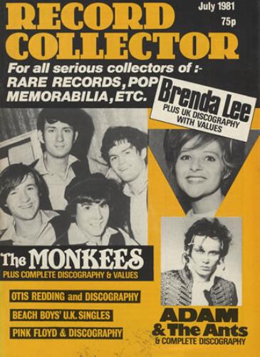 The Monkees Record Collector - July 1981 magazine UK MKEMARE401030