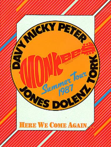 The Monkees Summer Tour 1987 tour programme US MKETRSU286460