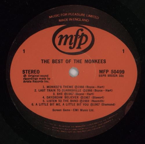 The Monkees The Best Of The Monkees vinyl LP album (LP record) UK MKELPTH388166