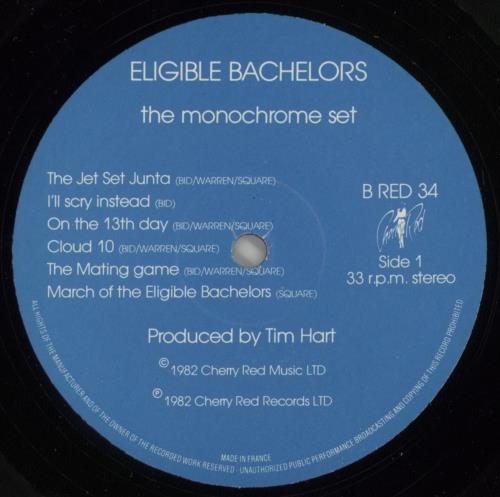 The Monochrome Set Eligible Bachelors vinyl LP album (LP record) UK MHRLPEL470421