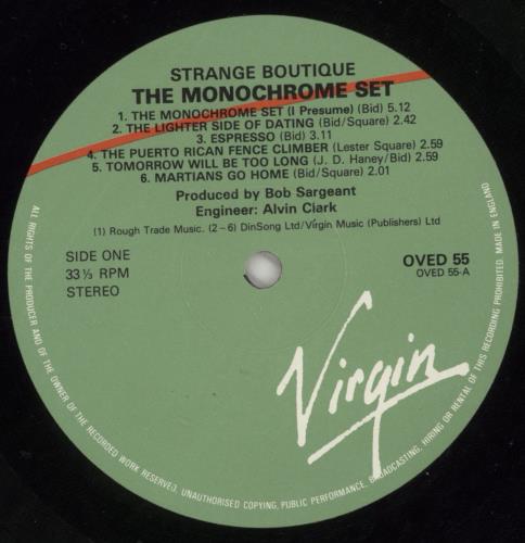 The Monochrome Set Strange Boutique vinyl LP album (LP record) UK MHRLPST463444