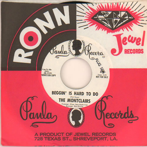 The Montclairs Beggin' Is Hard To Do 7" vinyl single (7 inch record / 45) US XN507BE640212