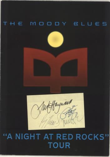 The Moody Blues A Night At Red Rocks Tour Programme + Ticket & Signed tour programme UK MBLTRAN714678