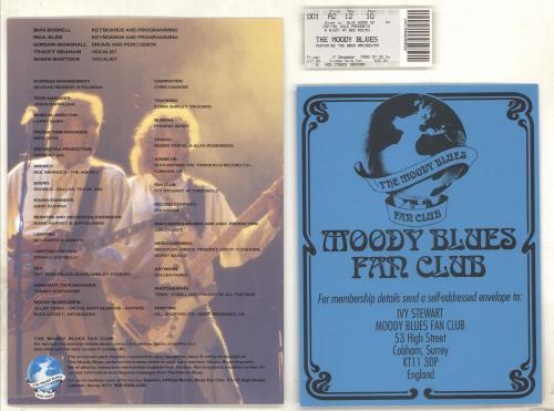The Moody Blues A Night At Red Rocks Tour Programme + Ticket & Signed tour programme UK MBLTRAN714678