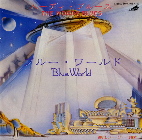 The Moody Blues Blue World 7" vinyl single (7 inch record / 45) Japanese MBL07BL157490