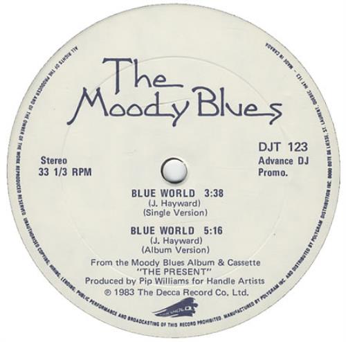 The Moody Blues Blue World 12" vinyl single (12 inch record / Maxi-single) Canadian MBL12BL96651