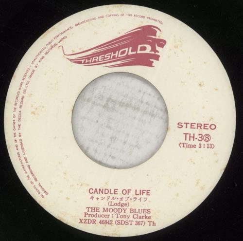 The Moody Blues Candle Of Life 7" vinyl single (7 inch record / 45) Japanese MBL07CA889387