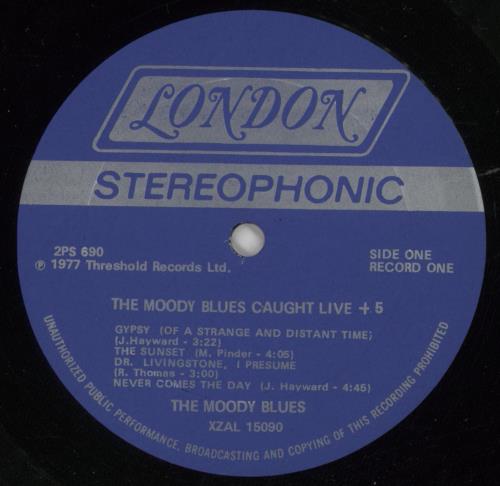 The Moody Blues Caught Live + 5 2-LP vinyl record set (Double LP Album) US MBL2LCA806192