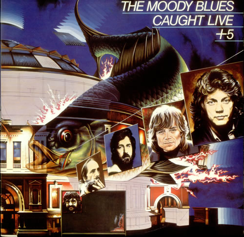 The Moody Blues Caught Live +5 2-LP vinyl record set (Double LP Album) Japanese MBL2LCA540245