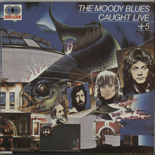The Moody Blues Caught Live +5 2-LP vinyl record set (Double LP Album) Dutch MBL2LCA634160