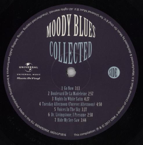 The Moody Blues Collected - 180gm 2-LP vinyl record set (Double LP Album) UK MBL2LCO839868