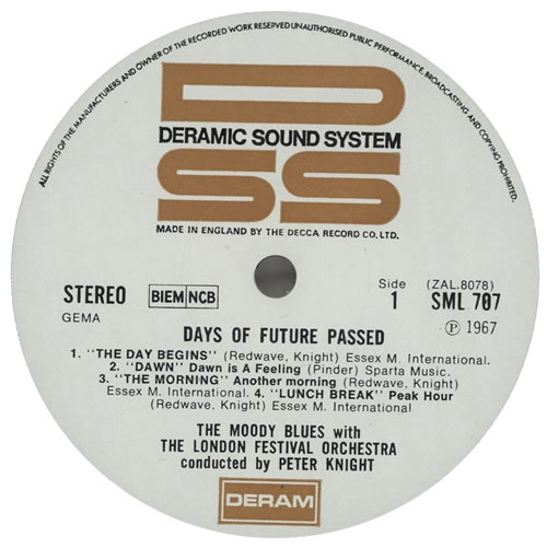 The Moody Blues Days Of Future Passed - 1st vinyl LP album (LP record) UK MBLLPDA596993