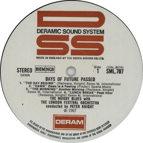 The Moody Blues Days Of Future Passed - 3rd vinyl LP album (LP record) UK MBLLPDA596994