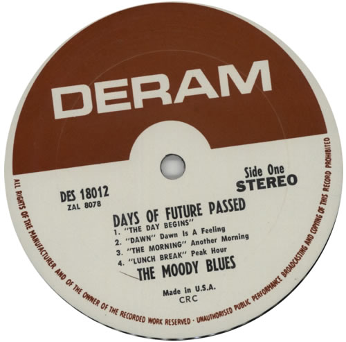 The Moody Blues Days Of Future Passed vinyl LP album (LP record) US MBLLPDA335354