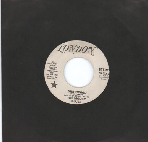 The Moody Blues Driftwood 7" vinyl single (7 inch record / 45) US MBL07DR635780