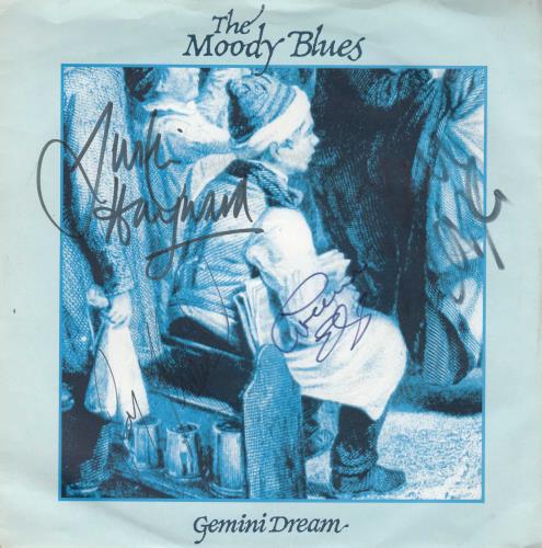 The Moody Blues Gemini Dream - Autographed 7" vinyl single (7 inch record / 45) UK MBL07GE581124