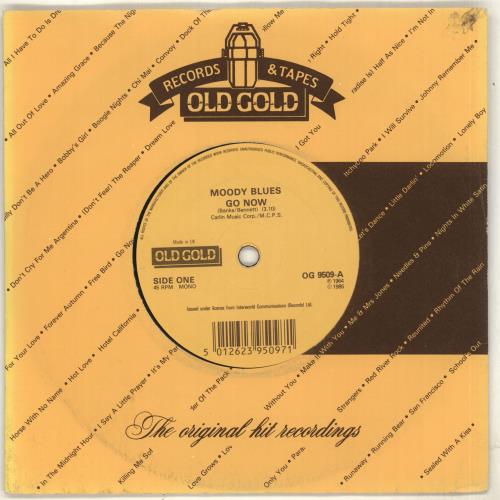The Moody Blues Go Now 7" vinyl single (7 inch record / 45) UK MBL07GO713631