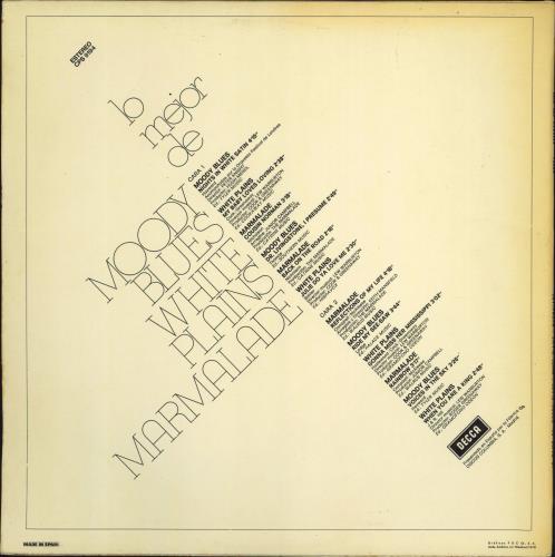 The Moody Blues Lo Mejor de Moody Blues, Marmalade, White Plains vinyl LP album (LP record) Spanish MBLLPLO778886