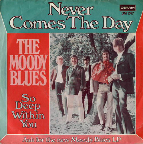 The Moody Blues Never Comes The Day 7" vinyl single (7 inch record / 45) German MBL07NE581941