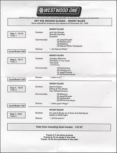 The Moody Blues Off The Record Classic CD album (CDLP) US MBLCDOF155022