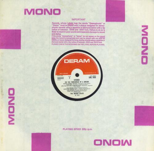 The Moody Blues On The Threshold Of A Dream vinyl LP album (LP record) UK MBLLPON522245