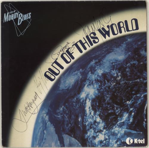 The Moody Blues Out Of This World - Autographed vinyl LP album (LP record) UK MBLLPOU623834