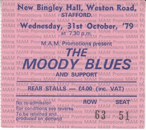 The Moody Blues Out Of This World 1979 + Ticket Stub tour programme UK MBLTROU52096