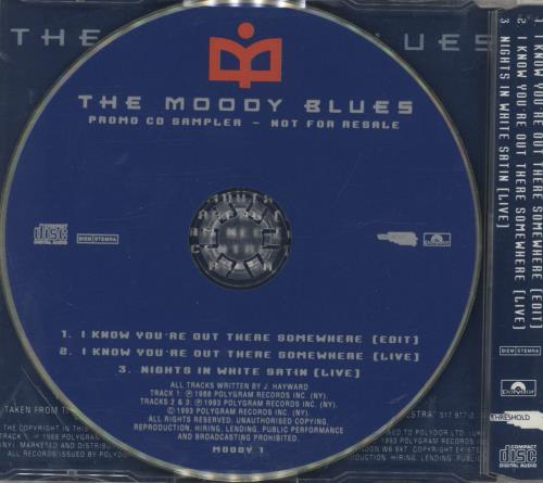The Moody Blues Promo CD Sampler CD single (CD5 / 5") UK MBLC5PR23995