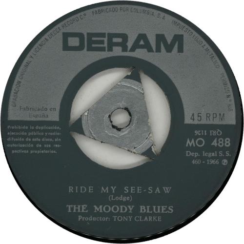 The Moody Blues Ride My See-Saw 7" vinyl single (7 inch record / 45) Spanish MBL07RI214311