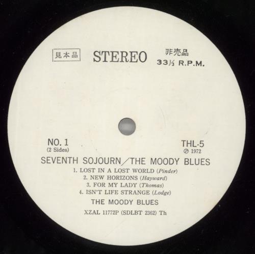 The Moody Blues Seventh Sojourn - White label + Obi vinyl LP album (LP record) Japanese MBLLPSE872988