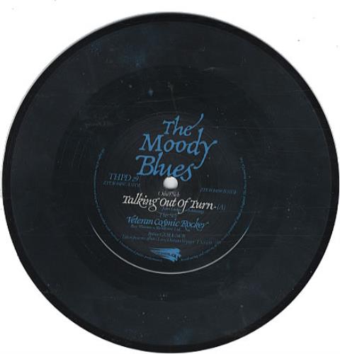 The Moody Blues Talking Out Of Turn 7" vinyl picture disc (7 inch picture disc single) UK MBL7PTA89884